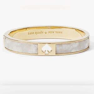 Kate Spade Hole Punch Hinged Bangle Gold Plated